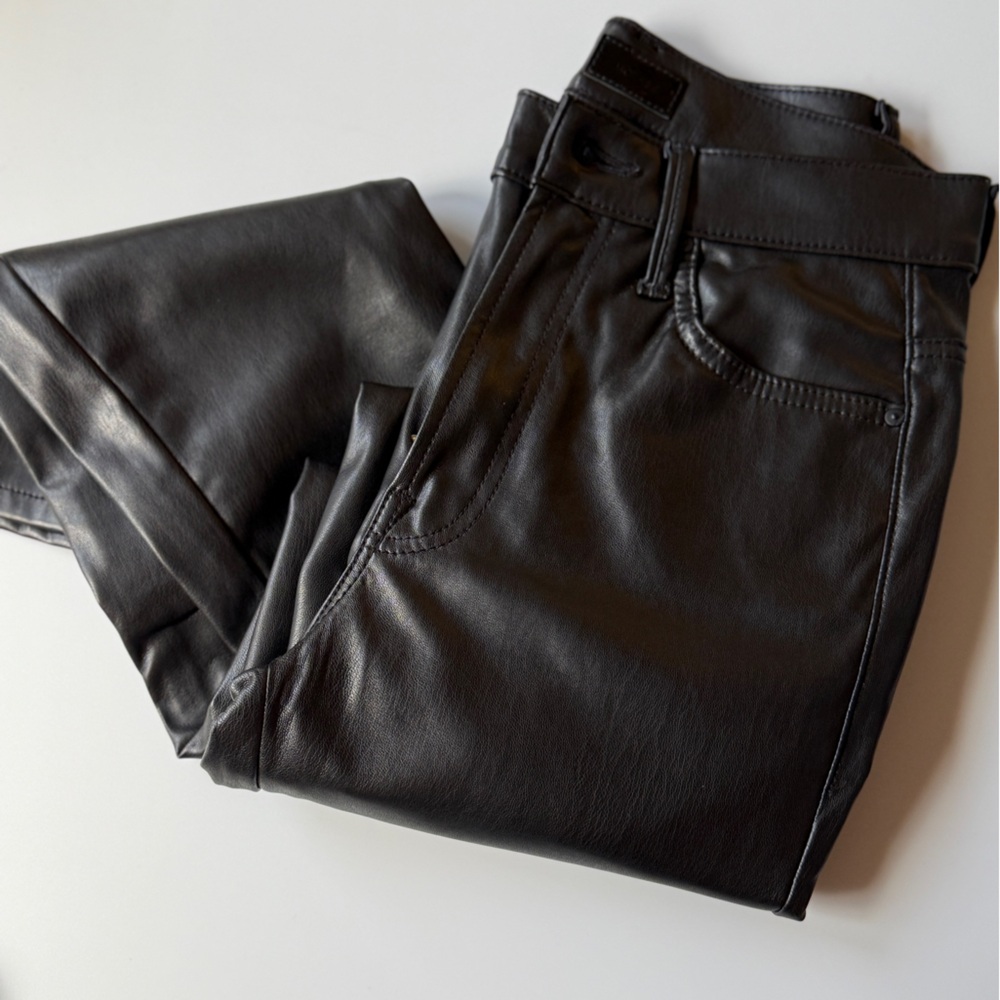 MOTHER Black Skinny Faux Leather Classic Style